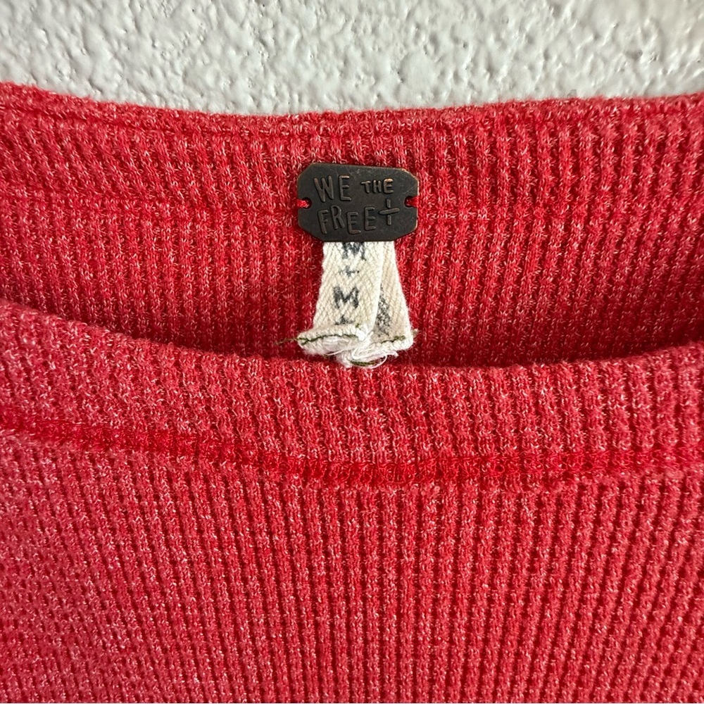 We The Free Blossom Thermal Cherry Red Combo Size Medium - Picture 3 of 6